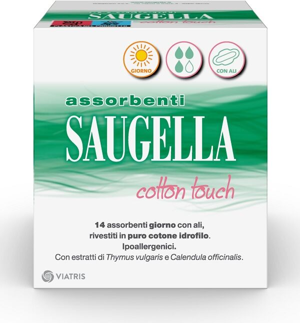 Meda Pharma Spa Saugella Cotton Touch Assorbenti Giorno 14 Pezzi Meda Pharma Spa Saugella Cotton Touch Assorbenti Giorno 14 Pezzi