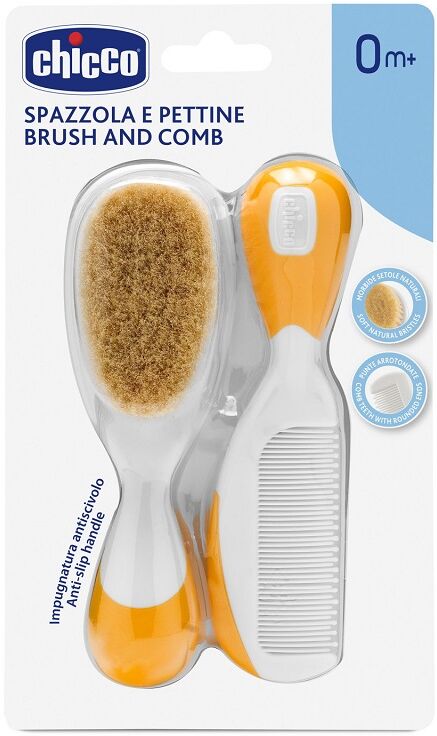 Chicco Spazzola + Pettine Arancione Chicco Spazzola + Pettine Arancione