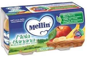 Mellin Omogeneizzato Mela Banana 100 G 2 Pezzi