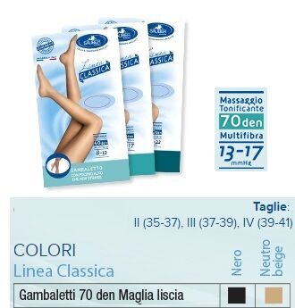 Desa Pharma Srl Sauber Gambaletto 70 Maglia Liscia Nero 4 Linea Classica
