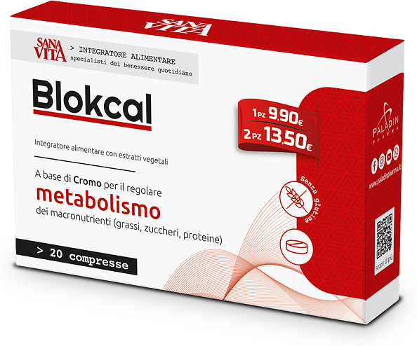 Paladin Pharma Spa Sanavita Blokcal 20 Compresse Paladin Pharma Spa Sanavita Blokcal 20 Compresse