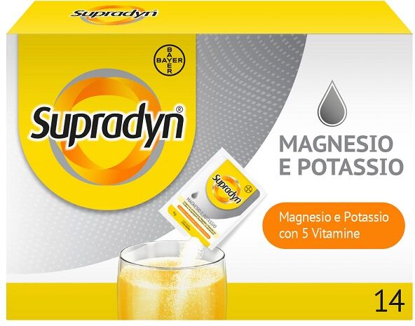 Bayer Spa Supradyn Magnesio Potassio Senza Zucchero 14 Bustine 4 G