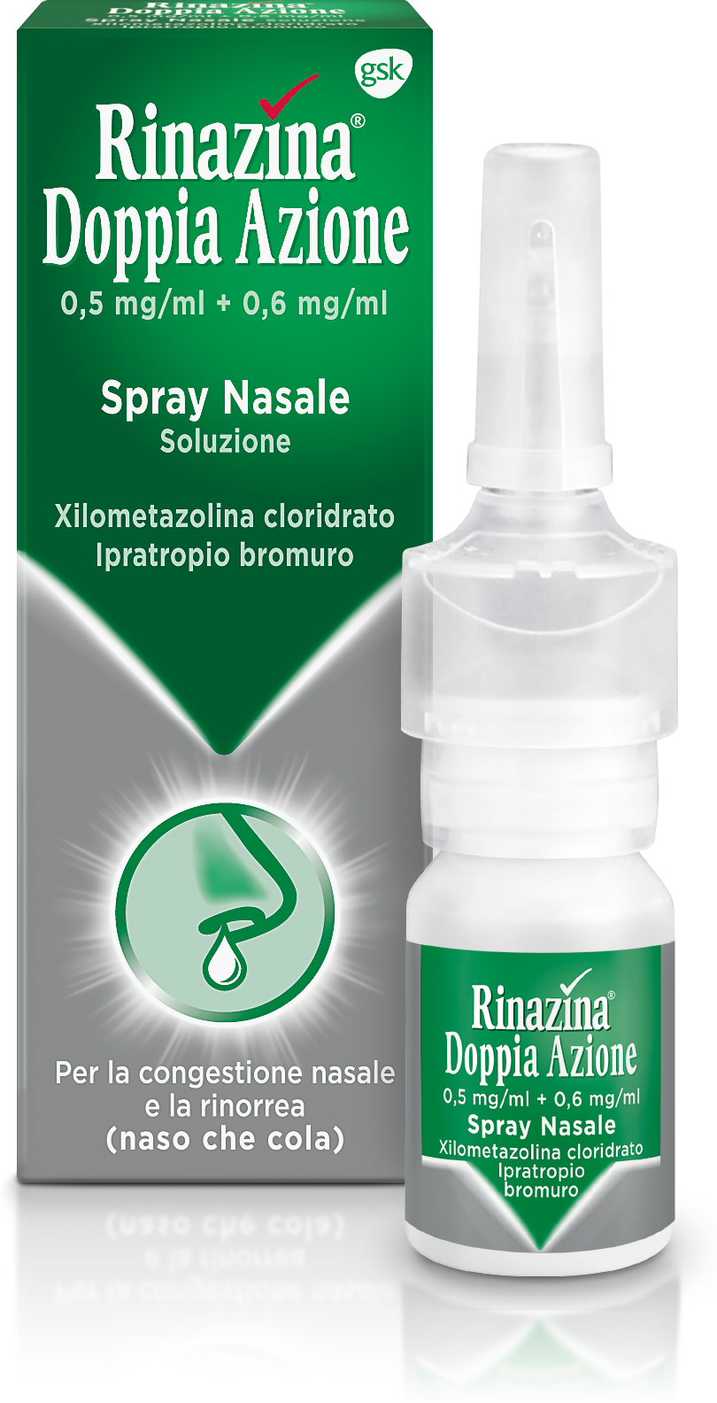 Glaxosmithkline C.Health.Spa Rinazina Doppia Az*10ml5mg+6mg Glaxosmithkline C.Health.Spa Rinazina Doppia Az*10ml5mg+6mg