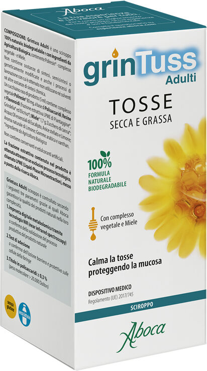 Aboca Spa Societa' Agricola Grintuss Adulti Sciroppo Con Poliresin 180 G Aboca Spa Societa' Agricola Grintuss Adulti Sciroppo Con Poliresin 180 G