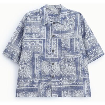 Imperial Camicia Stampa Paisley Con Colletto Classico Bianco/azzurro L Imperial Camicia Stampa Paisley Con Colletto Classico Bianco/azzurro L