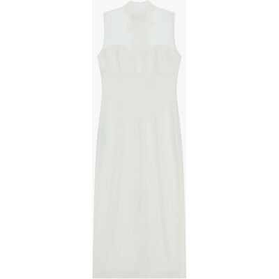 Imperial Abito Midi Senza Maniche Con Collo Alto Latte Xl Imperial Abito Midi Senza Maniche Con Collo Alto Latte Xl
