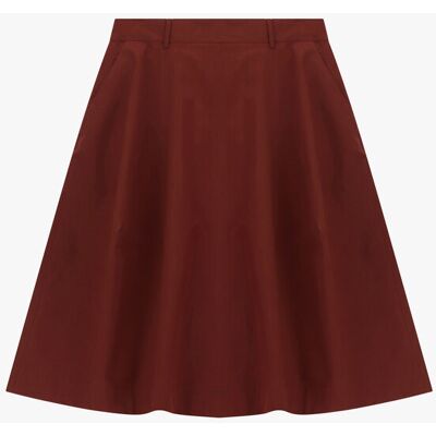 Imperial Gonna A Ruota Vita Alta Con Tasche Bordeaux M Imperial Gonna A Ruota Vita Alta Con Tasche Bordeaux M