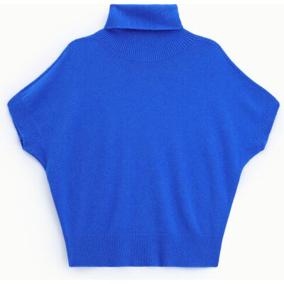 Imperial Maglione Smanicato Collo Alto A Costine Bluette U Imperial Maglione Smanicato Collo Alto A Costine Bluette U