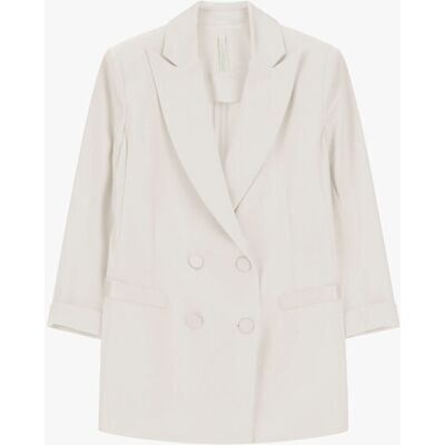 Imperial Blazer Doppiopetto Con Maniche Tre Quarti Zinco M Imperial Blazer Doppiopetto Con Maniche Tre Quarti Zinco M