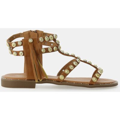 Imperial Sandali Con Borchie Metalliche E Zip Posteriore Camel 39 Imperial Sandali Con Borchie Metalliche E Zip Posteriore Camel 39