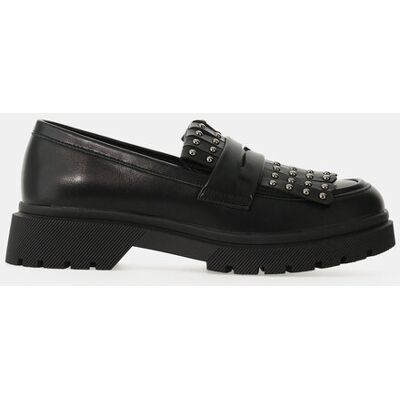 Imperial Mocassino Con Nappina E Borchie Suola Scanalata Nero 41 Imperial Mocassino Con Nappina E Borchie Suola Scanalata Nero 41