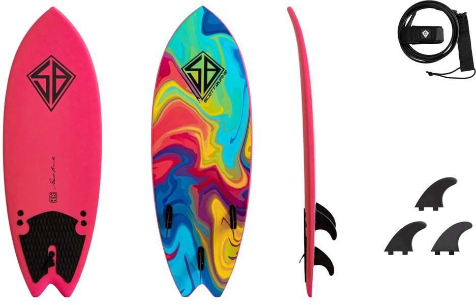 Cbc Scott Burke Fish 5´2´´ Surfboard Multicolor 157.5 cm