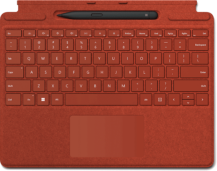 microsoft tastiera + pen srfc pro red cover+pen