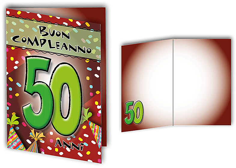 origami surprise biglietto auguri  compleanno 50anni