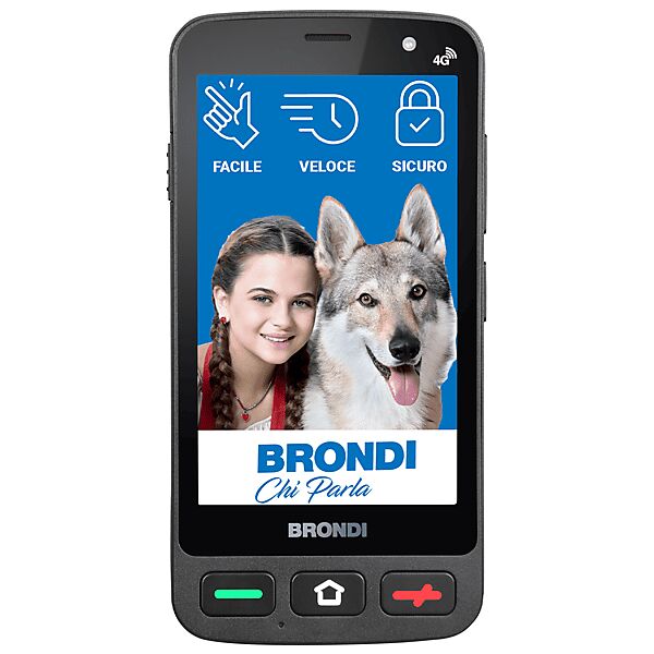 brondi amico smartphone pocket , 16 gb, black