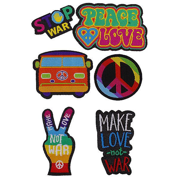 puro adesivi  kit di patch peace&love