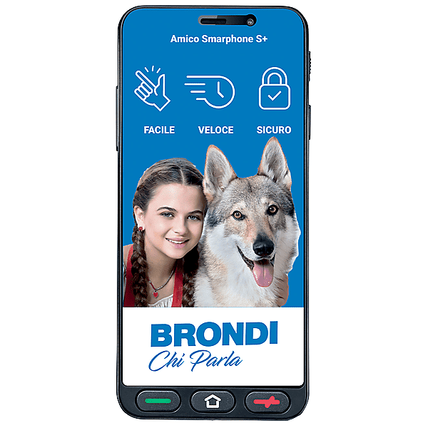 brondi amico smartphone s+, 16 gb, black