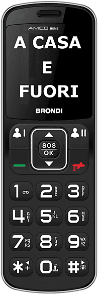 brondi cellulare  amico home nero