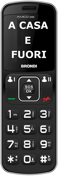 Brondi CELLULARE  AMICO HOME NERO