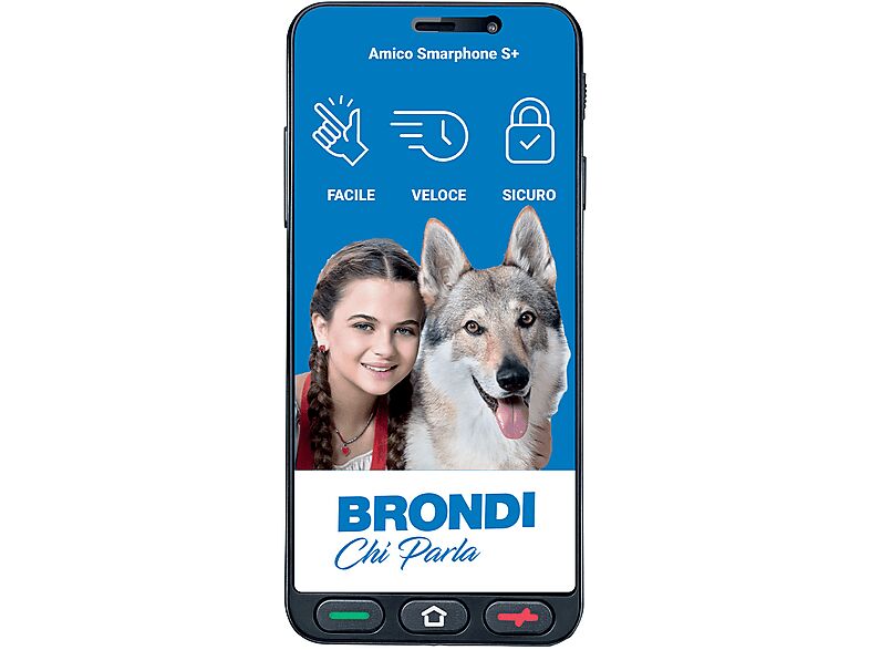 Brondi AMICO SMARTPHONE S+, 16 GB, BLACK