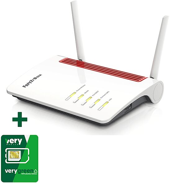 fritz! modem-router box 6850lte con sim very mobile