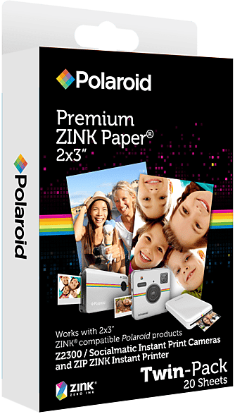 polaroid carta fotografica  zink 2x3 media - 20 pack