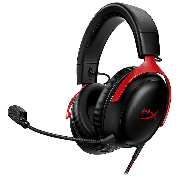 hyperx cloud iii cuffie gaming, nero/rosso