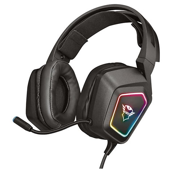 trust gxt450 blizz 7.1 rgb headset cuffie, black