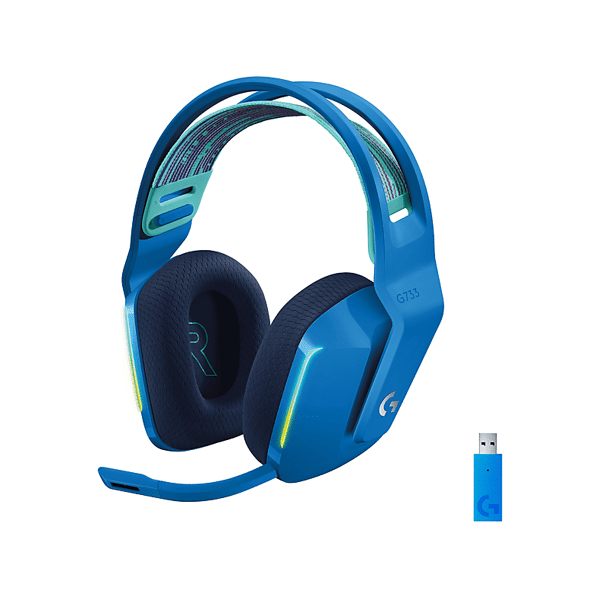 logitech g733 ps4/pc cuffie, blu