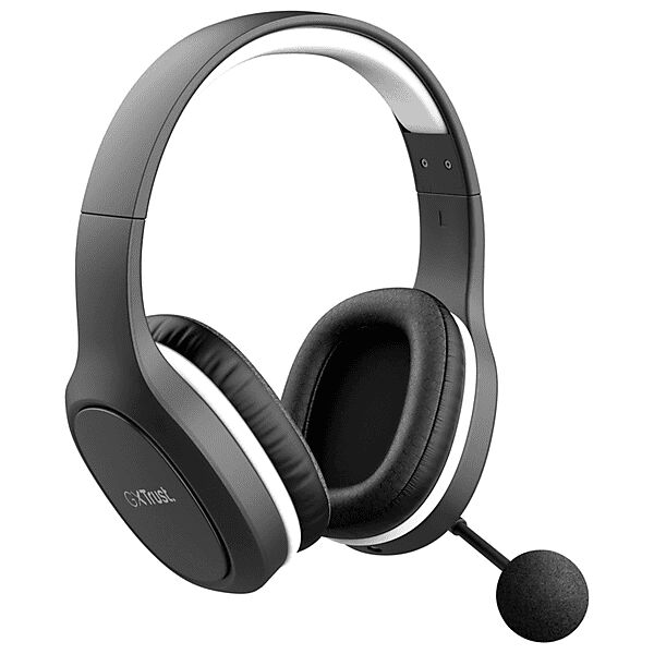 trust gxt391 thian wrls headset cuffie, black/white