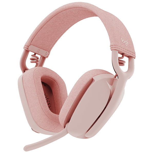 logitech zone vibe 100 cuffie, rosa