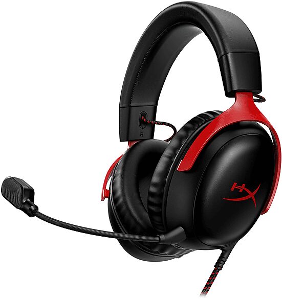 hyperx cloud iii cuffie gaming, nero/rosso