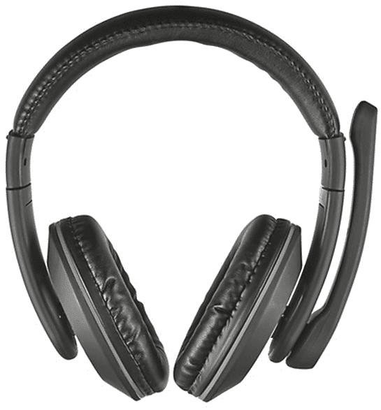 trust reno headset cuffie pc, blck