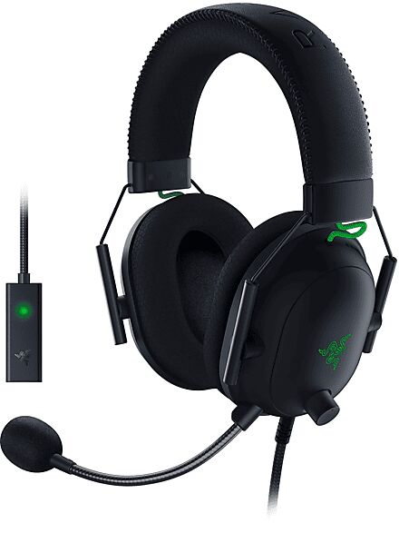 razer blackshark v2 + usb cuffie gaming, nero