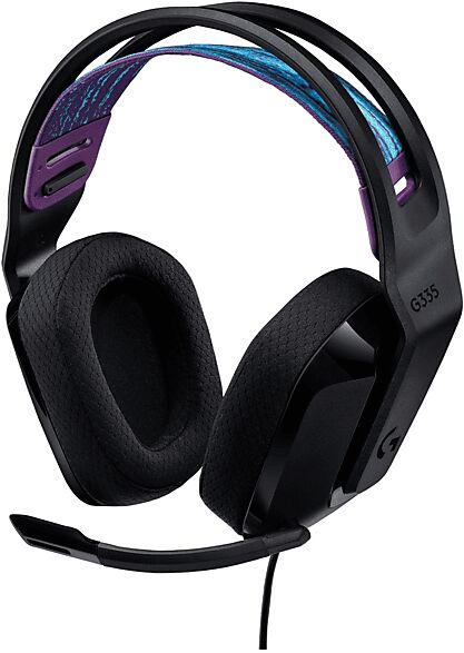 logitech g335 gaming headset cuffie pc, black