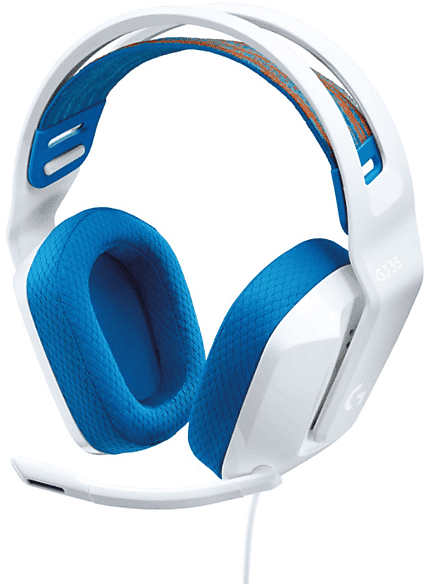 logitech g335 gaming headset cuffie pc, white