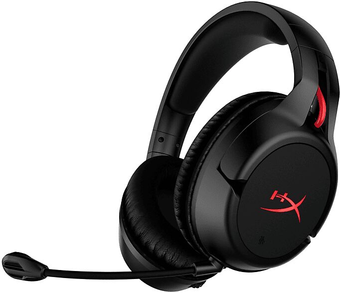 hyperx cloud flight cuffie wireless, nero e rosso