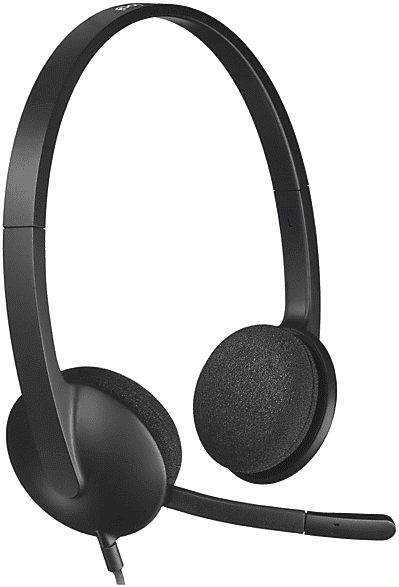 Logitech HEADSET H340 USB CUFFIE PC, nero