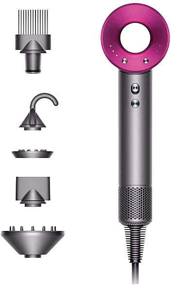 dyson asciugacapelli  supersonic fucsia/nichel