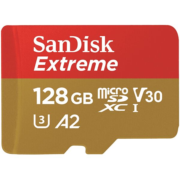 sandisk scheda di memoria  extreme action cam 128gb