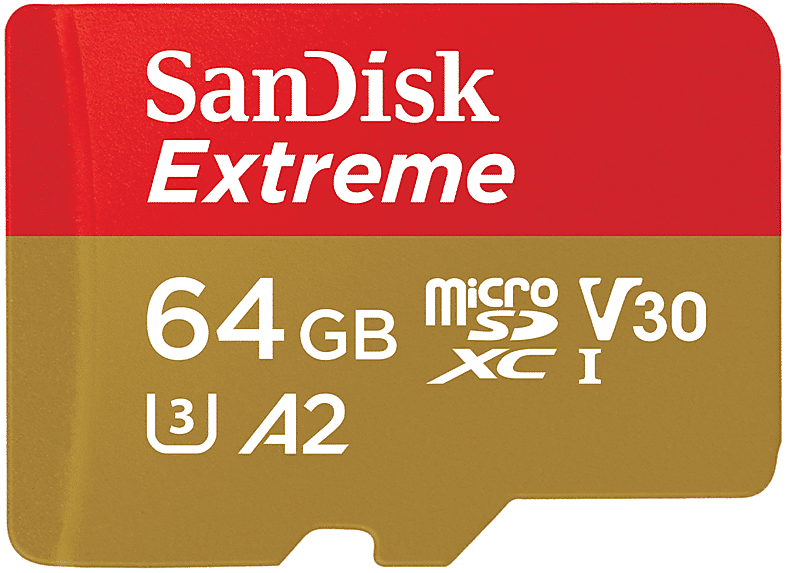 sandisk scheda di memoria  extreme a2 64gb + ada