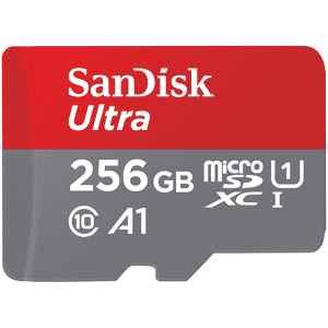 SanDisk 256 GB Ultra microSDXC UHS-I scheda, con adattatore SD, fino a 150 MB/s, prestazioni dell'app A1, Classe 10, U1