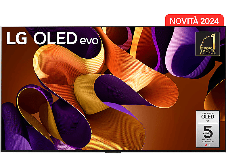 lg oled evo g4 oled77g45lw tv oled, 77 pollici, 4k