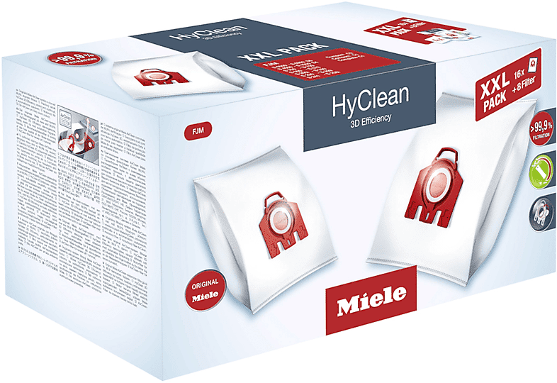 miele sacchetti per la polvere  fjm xxl hyclean 3d