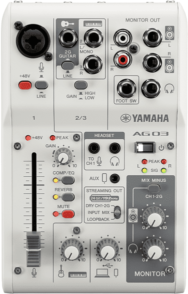 yamaha mixer usb  ag03mk2w