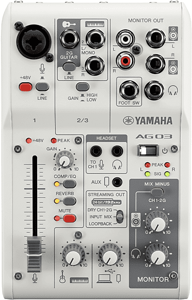 Yamaha Mixer USB  AG03MK2W