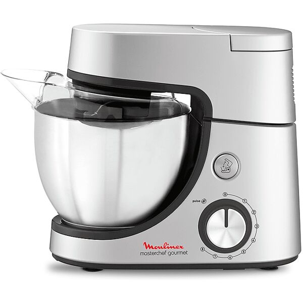 moulinex qa530d impastatrice planetaria, 1100 w, capacità ciotola 4,6 l, argento