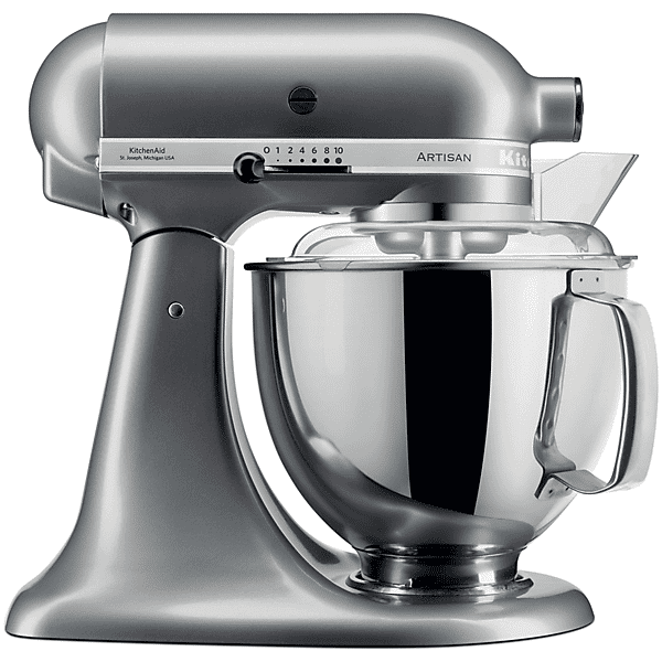 kitchenaid 5ksm175psecu impastatrice planetaria, 300 w, capacità ciotola 4,8 l, silver