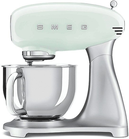 smeg smf02pgeu impastatrice planetaria, 800 w, capacità ciotola 4,8 l, verde pastello