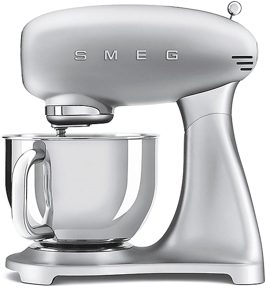 smeg smf02sveu impastatrice planetaria, 800 w, capacità ciotola 4,8 l, silver